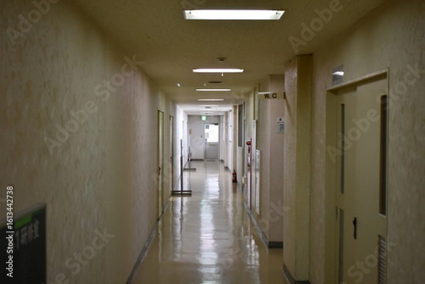 Fototapeta 福島県　公民館　廊下