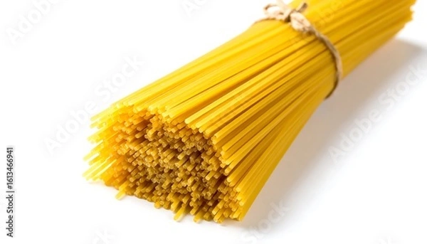 Obraz Bundled spaghetti against white background