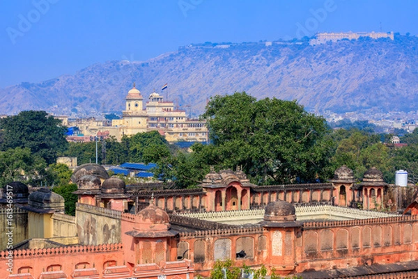 Obraz ジャイプールのシティ・パレスとナハーガー・フォート
