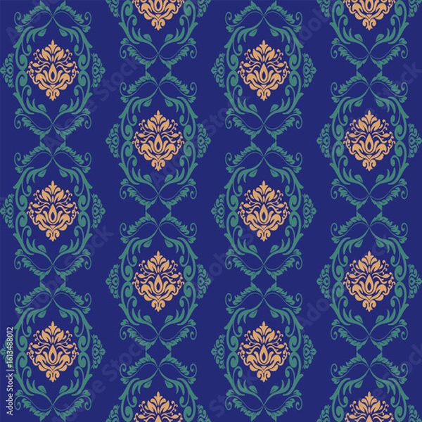 Fototapeta seamless damask pattern