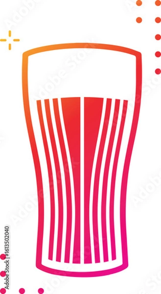 Fototapeta beer mug with foam retro bar and pub menu. Tipes of glasses for bavarian october festival