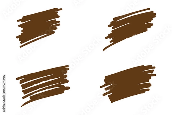 Fototapeta Colorful brush strokes, dirty brush effect, grungy brush stroke set, stroke brush effect set