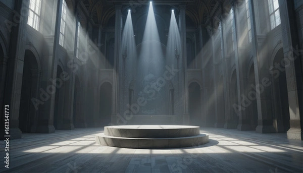 Obraz Podium with old building