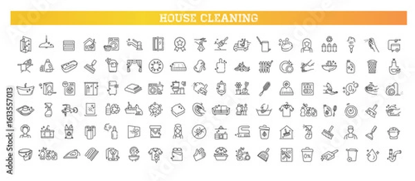 Obraz Home cleaning icons