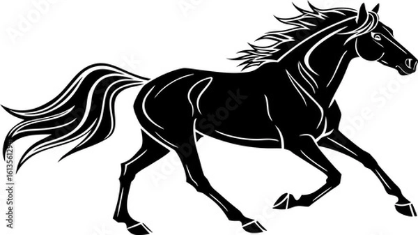 Obraz horse silhouette vector