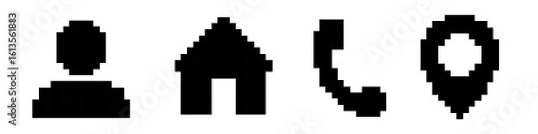 Obraz Contact icon pixel. Contact us pixel.