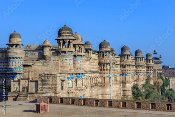 Obraz グワーリヤル城塞のマーン・マンディル宮殿