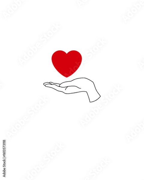 Obraz hand holding heart