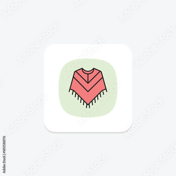 Fototapeta Poncho, vector, pixel perfect, illustrator file