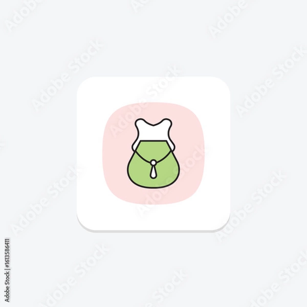 Fototapeta Chatelaine Bag, vector, pixel perfect, illustrator file