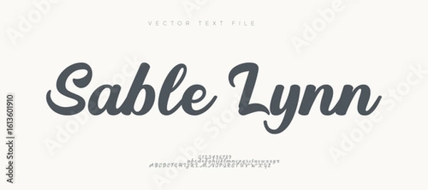 Obraz Elegant Signature Modern Handwritten Script Typeface. Luxury signature Font Calligraphy Logotype Script elegant Font Type lettering handwritten Font.vector illustration 
