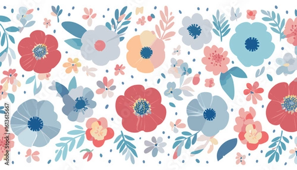 Fototapeta Abstract flower vector illustration banner 