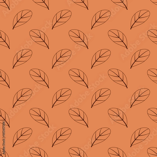 Fototapeta seamless leaves pattern