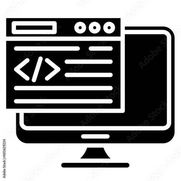 Fototapeta Coding Icon