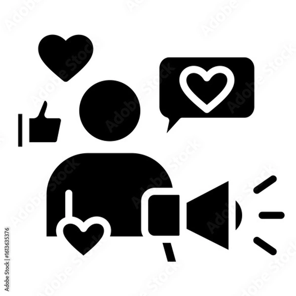 Obraz Influencer Icon