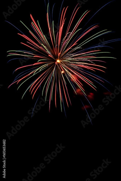 Obraz multicolored fireworks in the night