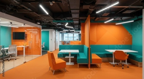 Obraz Modern vibrant workspace