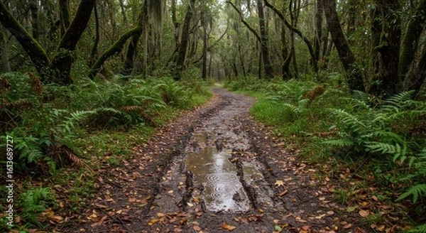 Obraz Misty forest path (2)