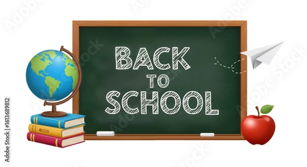 Fototapeta Bright Back-to-School Scene: Global Learning, Creativity, and Knowledge