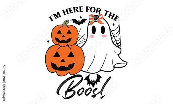 Obraz I'm Here For The Boos PNG T-Shirt Design