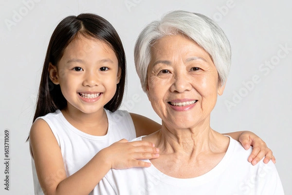 Obraz おばあちゃんと少女