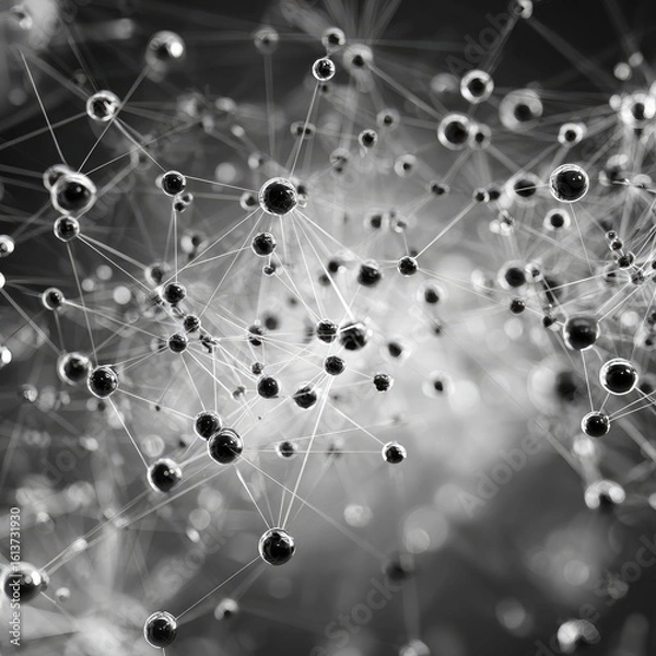 Fototapeta Abstract network of spheres and lines