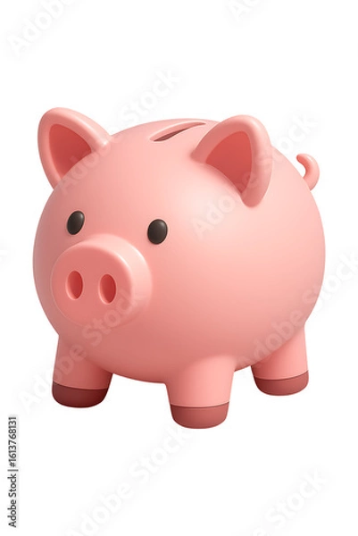 Obraz 3D Pink Piggy high quality realistic image
