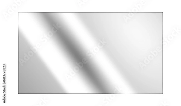 Fototapeta Realistic transparent glass panel or clear acrylic sheet with soft light reflection. Glossy rectangular surface with glare effect for display. Isolated, Ideal for showcasing objects or designs. PNG