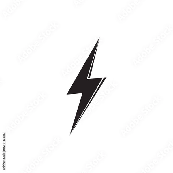 Fototapeta Simple icon and logo flash thunder.eps