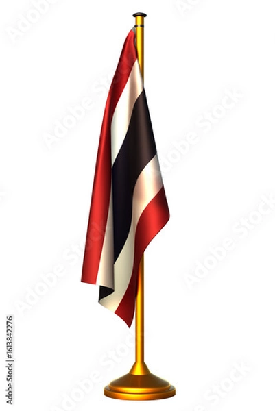 Obraz Thailand flag on transparent background. 3D Render