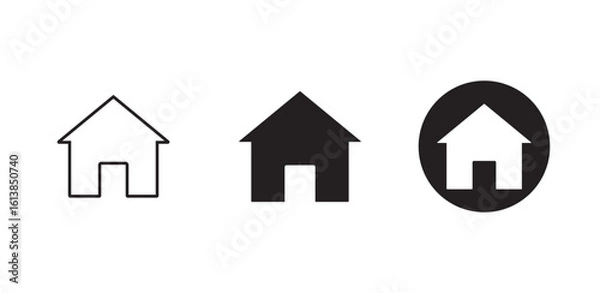 Fototapeta Home Icon Vector – Real Estate, House, Property, and Building Symbol