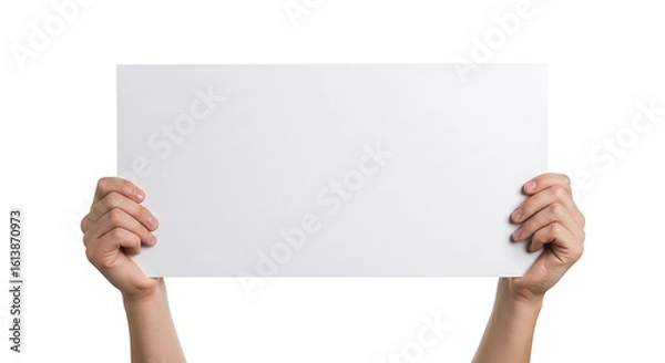 Obraz White Board Held by Hand