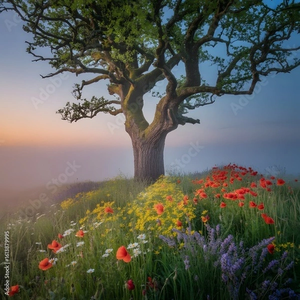 Obraz sunrise in the field