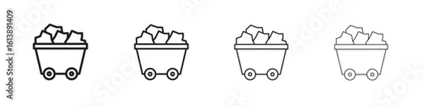 Fototapeta Raw material icon vector illustration, line design icon. Editable strokes.