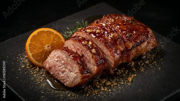 Obraz grilled steak on a plate