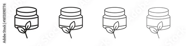 Fototapeta Body cream icon vector illustration, line design icon. Editable strokes.