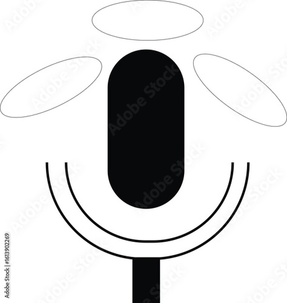 Fototapeta Microphone Vector icon