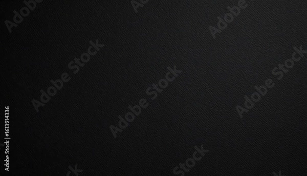 Fototapeta Subtle black paper texture with sharp linear grain