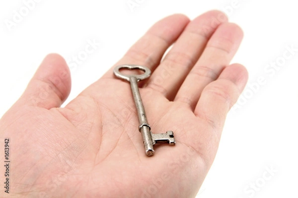 Fototapeta hand holding key