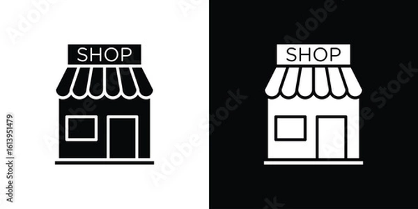 Fototapeta Store icon symbol. simple flat symbol on blank background.