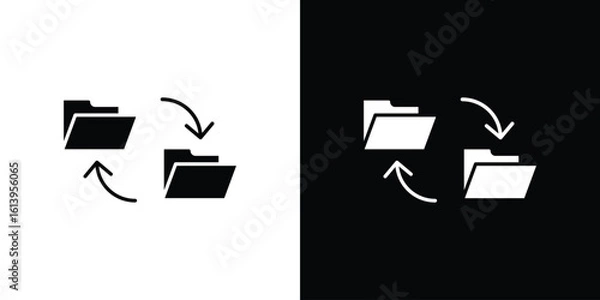 Fototapeta Data transfer icon symbol. simple flat symbol on blank background.