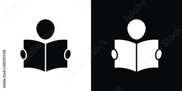 Fototapeta Book open reader icon
