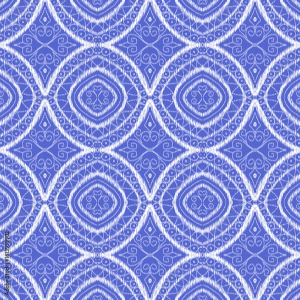 Obraz seamless pattern with blue flowers