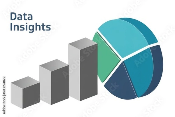 Fototapeta Data insights and financial growth visualization