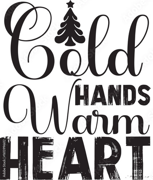 Obraz Basic RGB Cold Hands Warm Heart svg