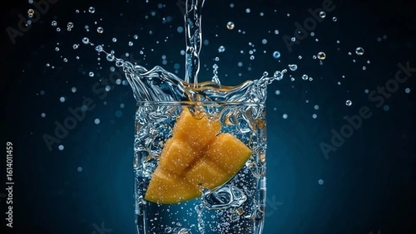 Obraz mango in water splash