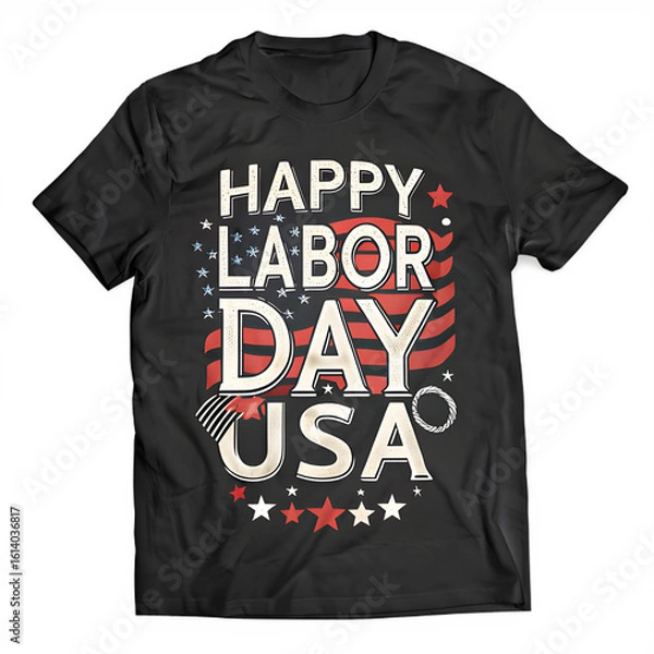 Fototapeta A blank cotton tee with a detailed illustration of a conceptual t-shirt design