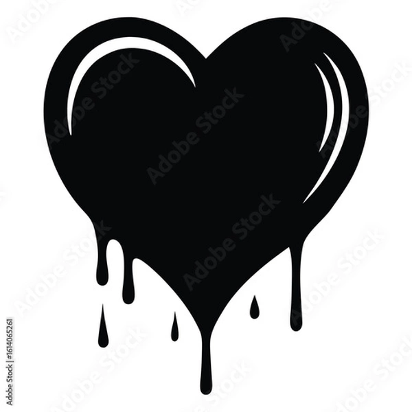 Obraz Dripping heart ink