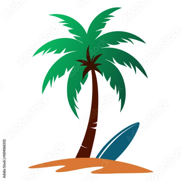 Fototapeta palm tree vector illustration