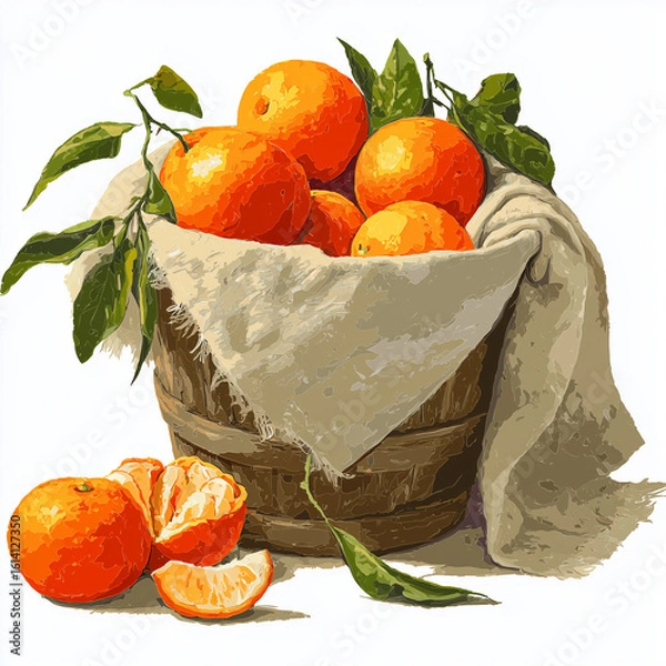 Obraz tangerines in a basket